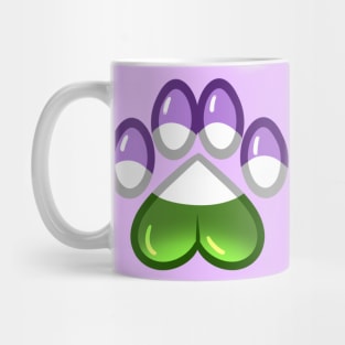 LGBTQ+ Pride Heart Paws - Genderqueer Mug